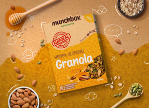 premium honey almond granola by Munchbox