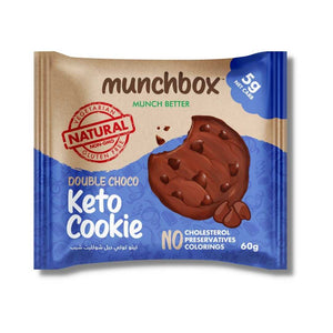 premium double choc keto cookie by Munchbox 