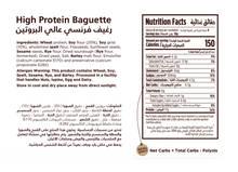 Load image into Gallery viewer, nutritional facts for Premium nutritious keto baguette by Munchbox UAE
