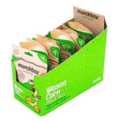 a pack of 10 premium wasaa corn sharing pack by munchbox