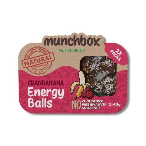 A Pack Of Cranbanana Energy Balls By Munchbox UAE
