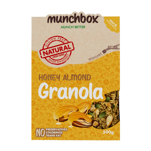 premium honey almond granola by Munchbox