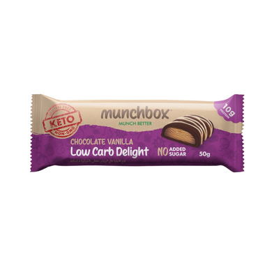 Premium Keto Chocolate Vanilla Bar By Munchbox UAE