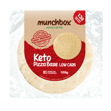 Premium keto pizza bases by Munchbox UAE.