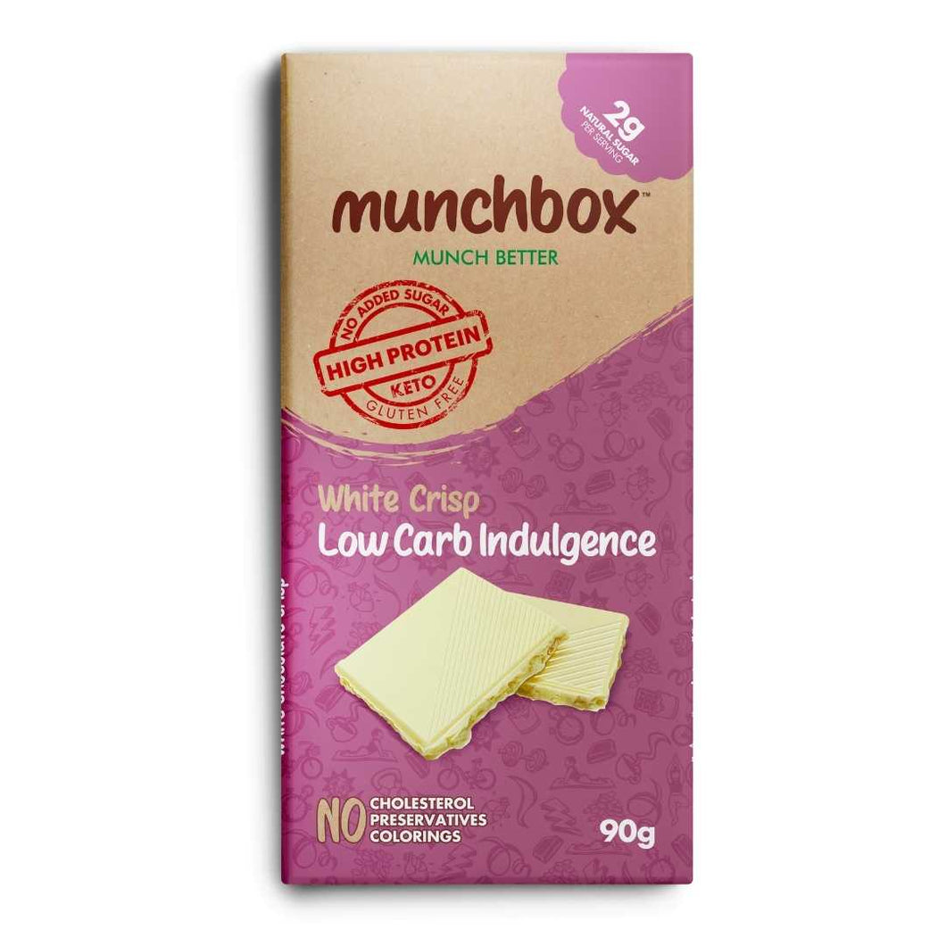 A Bar Of White Chocolate Low Carb Indulgence By Munchbox UAE