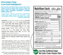 تحميل الصورة في عارض المعرض ، Nutritional Facts For A Bar Of Milk Chocolate Low Carb Indulgence By Munchbox UAE
