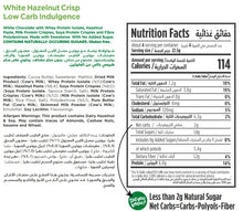 Load image into Gallery viewer, Nutritional Facts For Premium White Chocolate Low Carb Indulgence By Munchbox UAE
