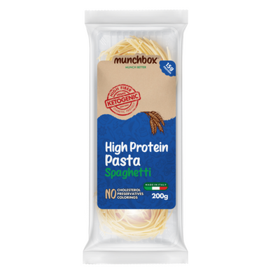 Premium High protein low carb spaghetti pasta by Munchbox UAE.