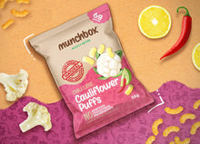 Load image into Gallery viewer, Premium Chili Lime Oven Baked Cauliflower Puffs By Munchbox UAE.
