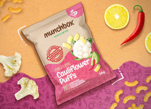 Premium Chili Lime Oven Baked Cauliflower Puffs By Munchbox UAE.