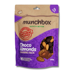 premium pack of 150g choco almond sharing pack by Munchbox