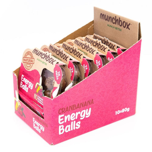 A pack of 10 cranbanana energy balls by Munchbox