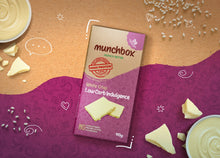 Load image into Gallery viewer, a bar of White chocolate low carb indulgence by Munchbox UAE
