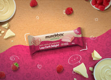 Load image into Gallery viewer, premium keto white chocolate raspberry bar by Munchbox UAE
